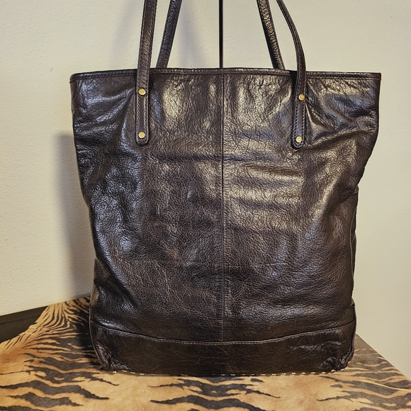 Rebecca Minkoff Studded Dk.Leather Handbag EUC - Picture 2 of 9